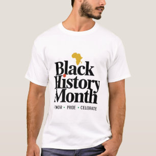 T-shirt célébration de 100 ans mois de l'histoire des noir