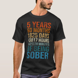 T-shirt Célébration de 5 ans Sobre Récupération Sobre Sobr