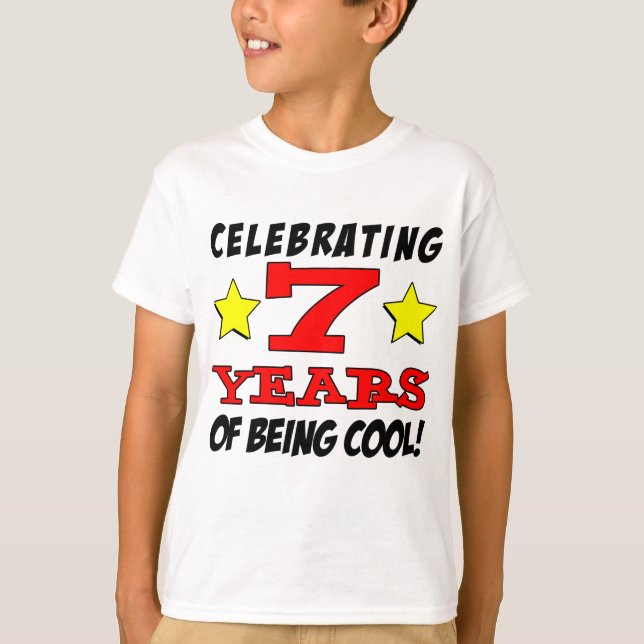 T-shirt Célébration De 7 Ans De Cool (Devant)