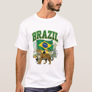 T-shirt Célébration de la faune patriotique du drapeau bré