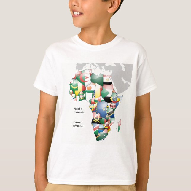 T-shirt Célébration de l'Afrique dans le design des drapea (Devant)