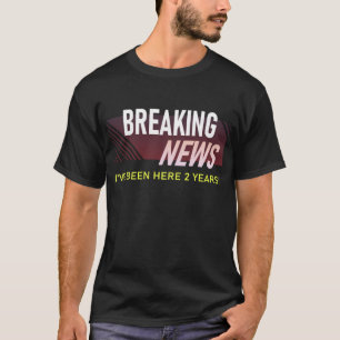 T-shirt Célébration de l'anniversaire de travail de 2 ans