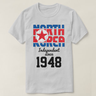 T-shirt Célébration de l'indépendance du drapeau nord-coré