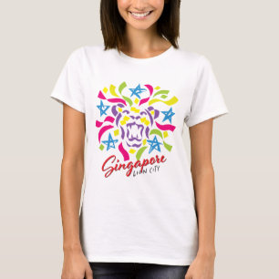 T-shirt Célébration de ville de lion de Singapour