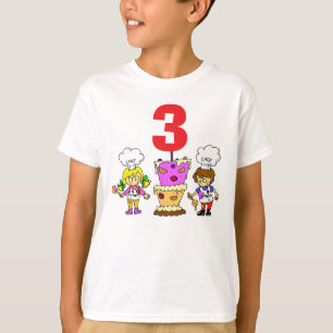 T-shirt Célébration des 3 ans du petit chef enfant