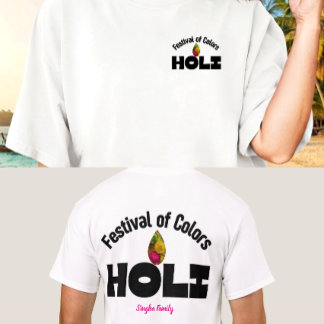 T-shirt Célébration personnalisée de la fête des couleurs