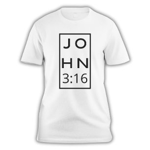 T-shirt Célèbre citation biblique pour hommes Jean 3:16