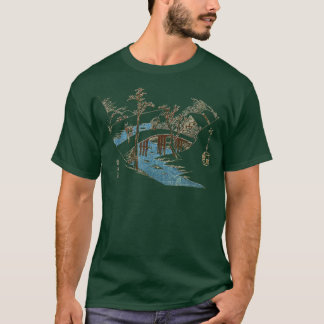 T-shirt Célèbre pont d'art classique neige par Hiroshige S