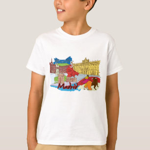 T-shirt Célèbre ville espagnole de Madrid