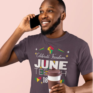 T-shirt Célébrer la liberté JUNETEENTH 1865 Histoire noire