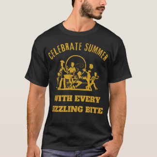 T-shirt Célébrer les flammes dorées d'été