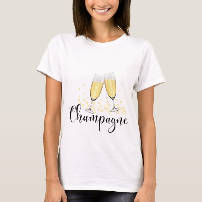 T-shirt Célébrez Avec Champagne (Devant)