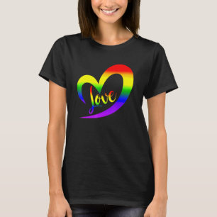 T-shirt Célébrez Fierté Avec Amour Lgbt Pride Arc En Ciel