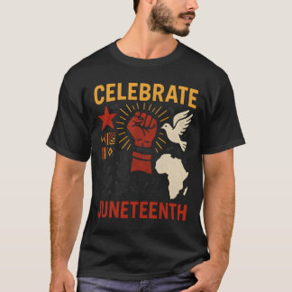 T-shirt Célébrez Juneteenth Vintage Histoire Noire Africai
