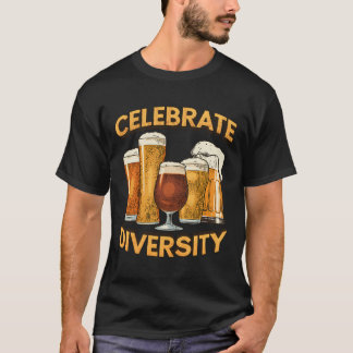 T-shirt Célébrez la diversité Bière artisanale Boire Micro