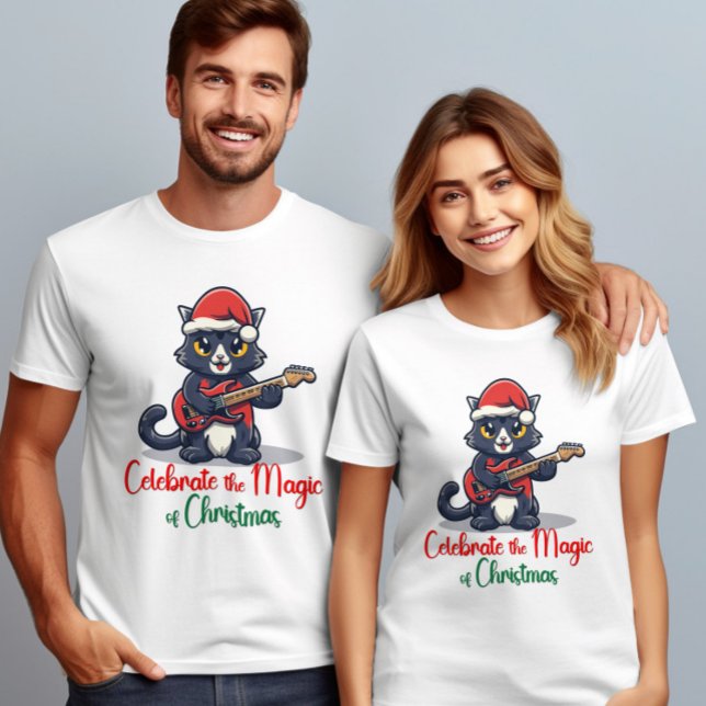 T-shirt Célébrez la magie du chat de Noël (Créateur téléchargé)