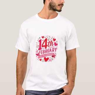 T-shirt Célébrez l'amour avec les symboles du 14 février