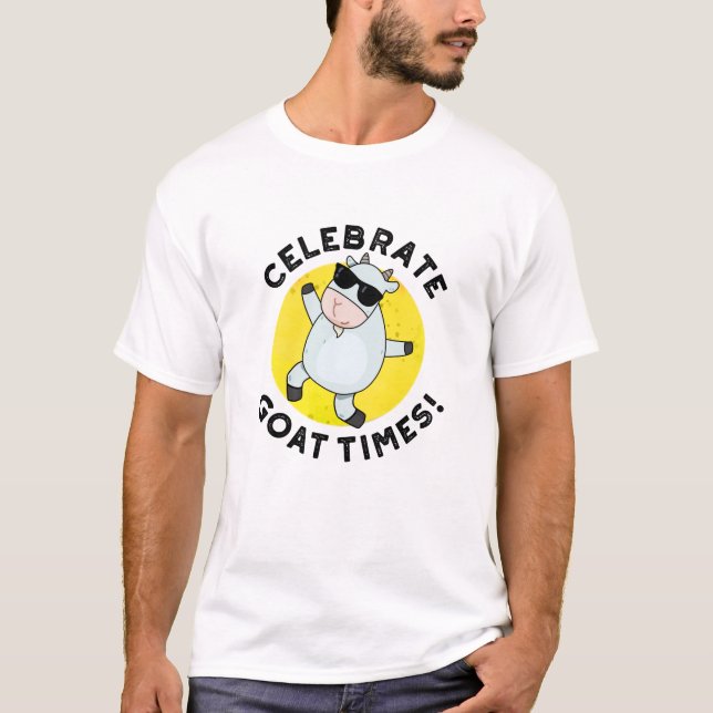 T-shirt Célébrez les temps de chèvre douille animale posit (Devant)