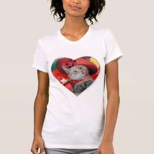 T-SHIRT CÉLÉBRITÉ CAT PRINCESS TATUS AVEC CASQUETTE ROUGE