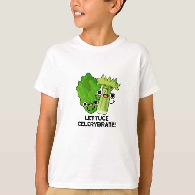 T-shirt Celerybrate de laitue Funny Veggie Pun (Devant)
