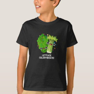 T-shirt Celerybrate de laitue Funny Veggie Pun Dark BG