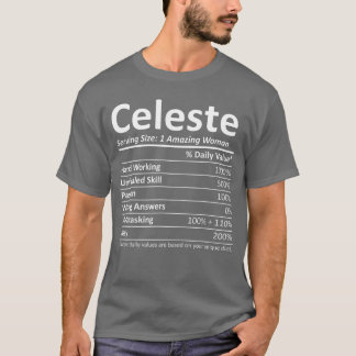T-shirt Céleste Nutrition Nom Personnalisé Amis drôles
