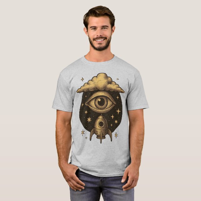 T-shirt CELESTIAL VISION – The Eye That Launches Dreams (Devant entier)
