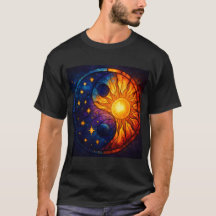 Celestial Yin Yang Stained Glass Art