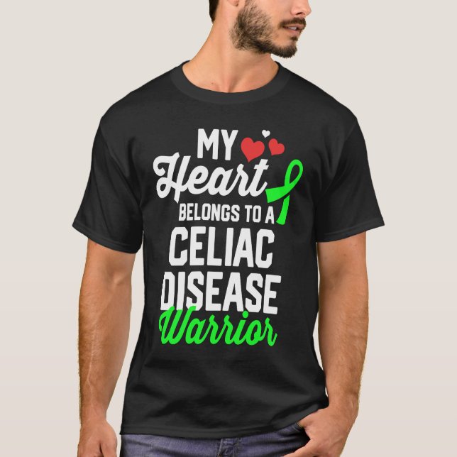 T-shirt Celiac Disease Warrior Survivor Support Awareness  (Devant)