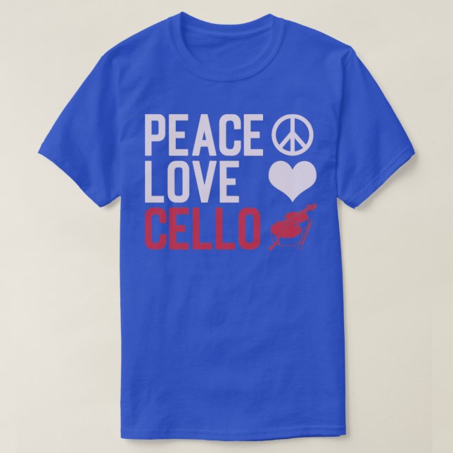 T-shirt Cellist Peace Love (Design devant)