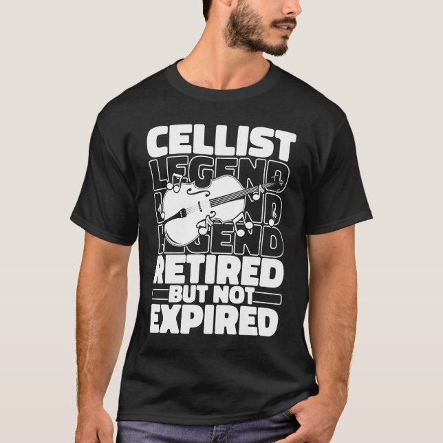 T-shirt Cellist Retired Orchestra Violincello  Cello (Devant)