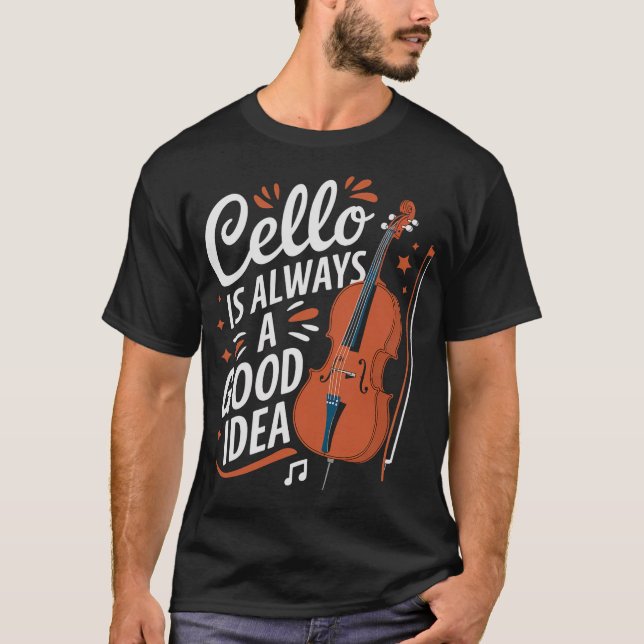 T-shirt Cello Cellist Cellin S2 (195) (Devant)