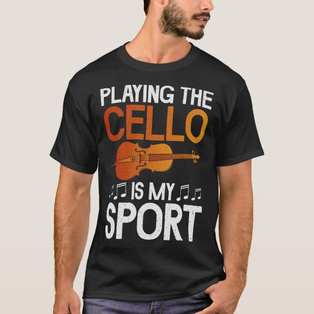 T-shirt Cello Cellist Cellin S2 (208) (Devant)