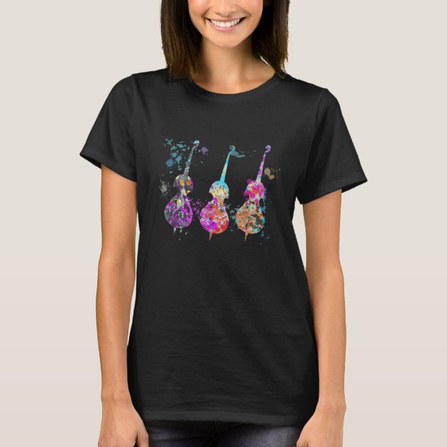 T-shirt Cello Instrument Silhouette Cellos (Devant)