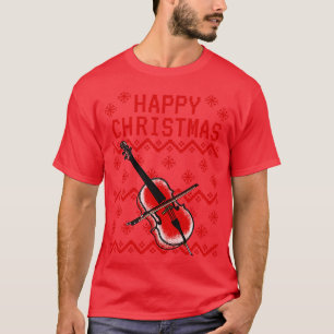 T-shirt Cello Ugly Christmas Cellist Musicien