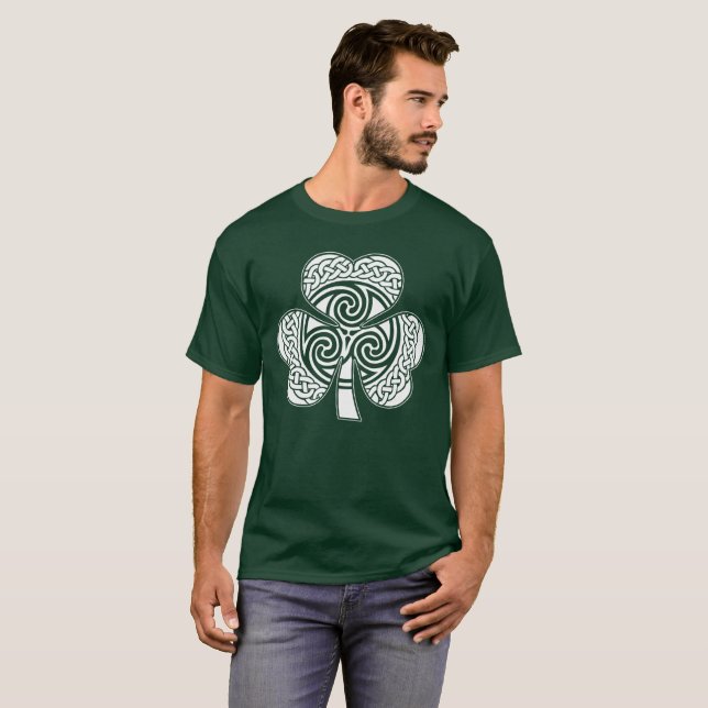T-shirt Celtic Irlandais Shamrock Lucky Design Irlande Eir (Devant entier)