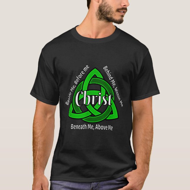 T-shirt Celtic Trinity Kno St Patricks Prayer Christian  (Devant)