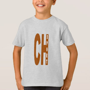 T-shirt cendre enfant DESIGN  CH SPORT