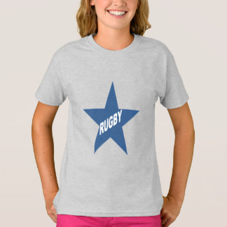 T-shirt cendre filles ETOILE  RUGBY