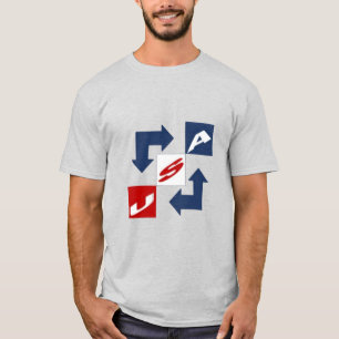 T-shirt cendre  homme  DESIGN  USA 