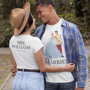 T-shirt Cendrillon 2 Côtés & Prince Charming Juste Marié