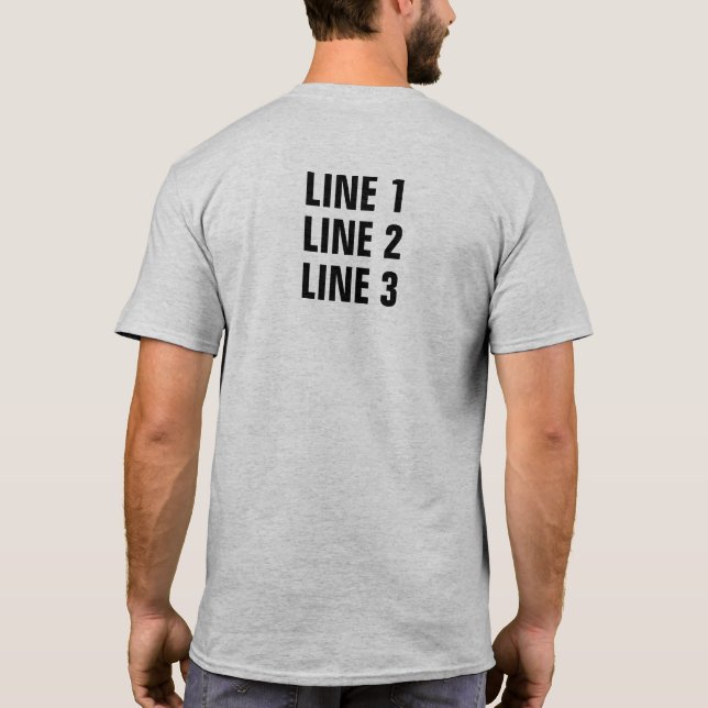 T-shirt Central AR Chapter - Cust 3 Lines Back Blk (Dos)