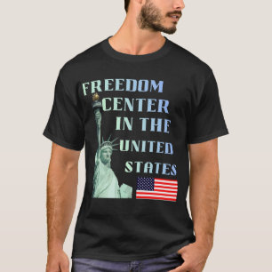 T-shirt Centre de la liberté aux États-Unis Patriote libre