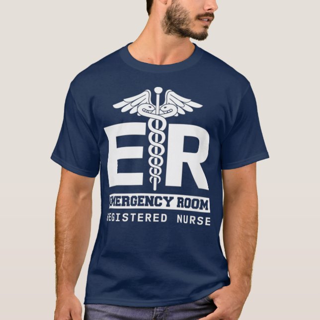 T-shirt Centre d'urgence Infirmière inscrite Hôpital RN (Devant)