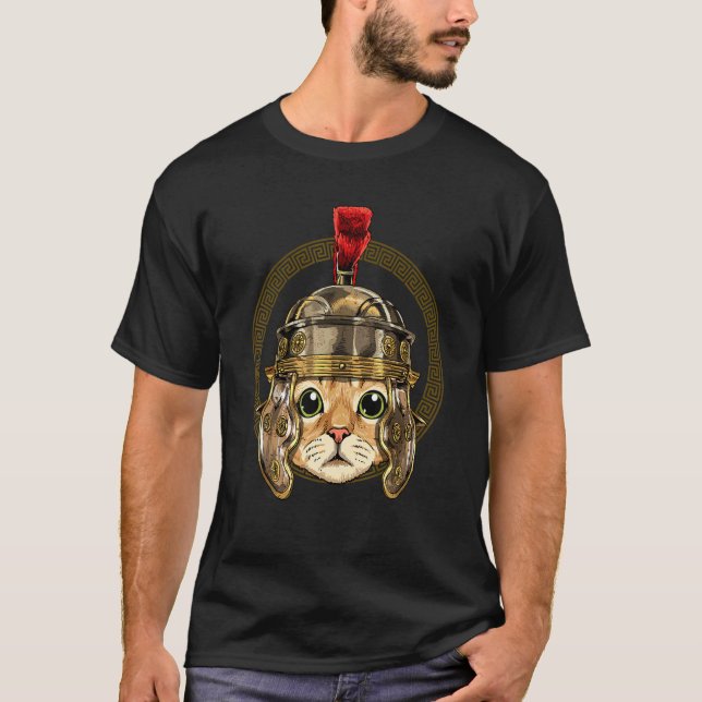T-shirt Centurion Chat Kitty de Rome antique Animal romain (Devant)