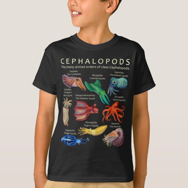 T-shirt Céphalopodes poulpes calamars (Devant)