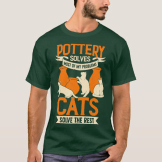 T-shirt Ceramiciste fabricant de poterie Amoureux des chat