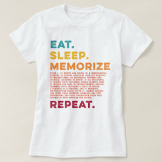 T-shirt Cercle 2 Homeschool Mangez le sommeil Mémoriser Ré