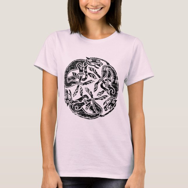 T-shirt Cercle celtique affligé (Devant)