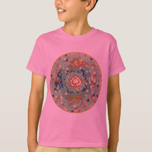 T-shirt Cercle chinois antique bleu vert